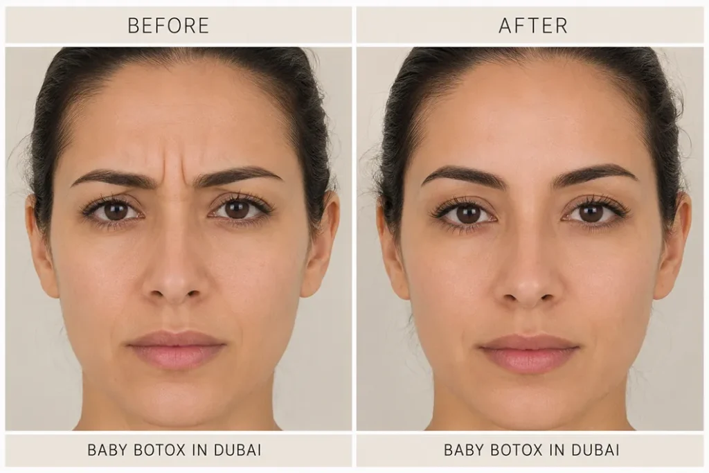 Baby Botox before and after
