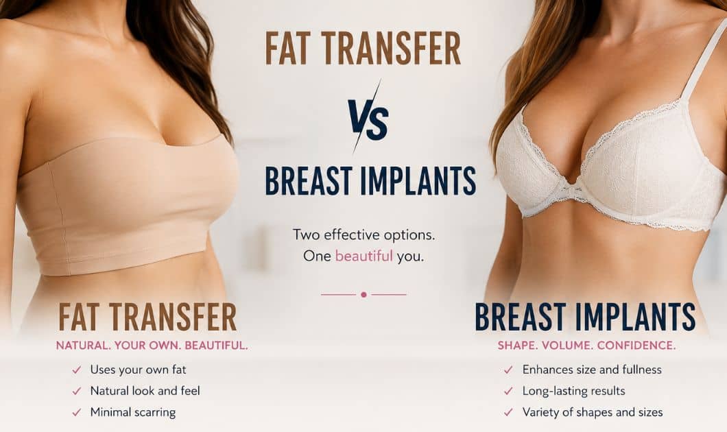 Fat Transfer vs Breast Implants