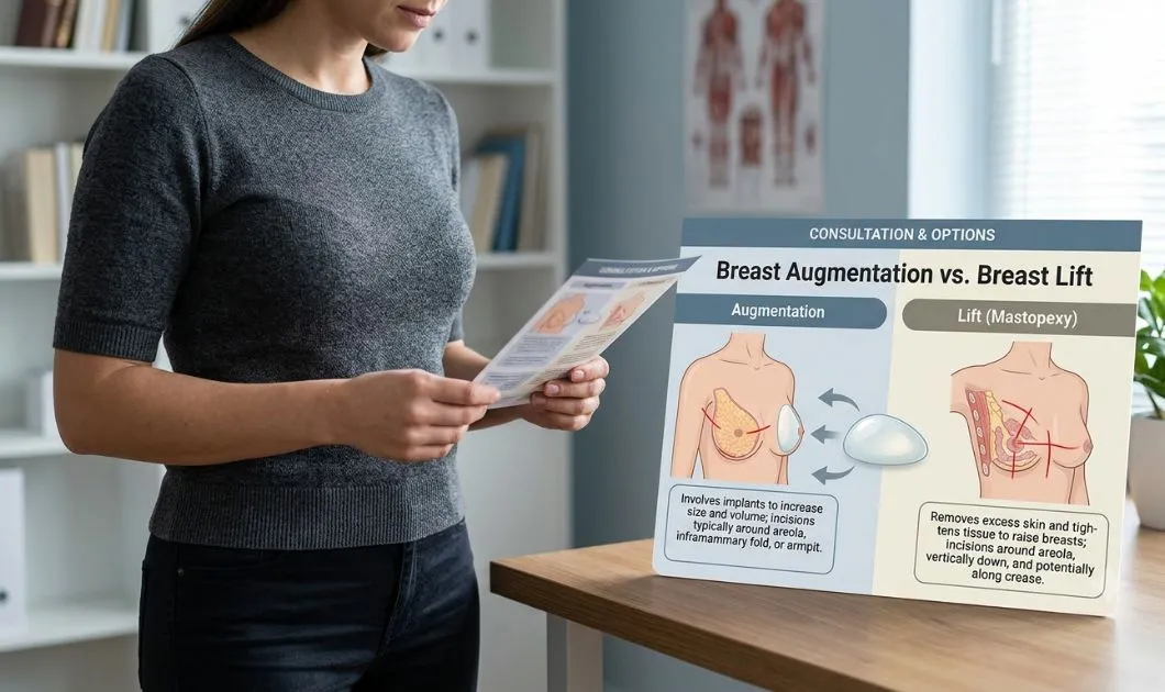 breast augmentation vs breast lift in Dubai