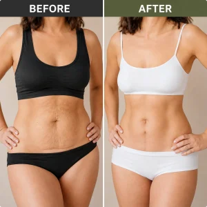 Before and after tummy tuck results