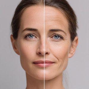 Salmon DNA results before and after – skin hydration