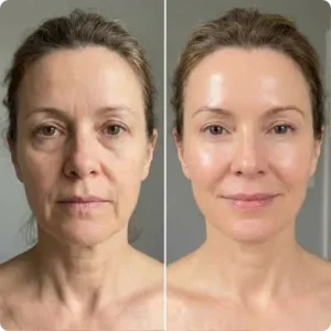 patient's skin before stem cell treatment